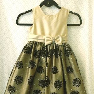 Gold and black rose dress